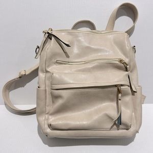 Modern + Chic vegan leather backpack